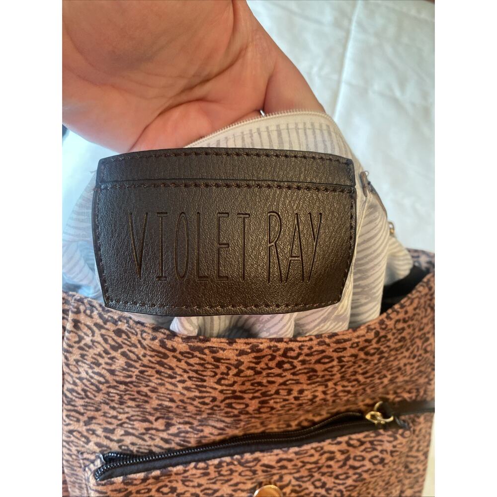 Violet Ray Leopard Print Backpack - Picture 9 of 9